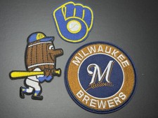 Milwaukee Brewers Lot Of 3 Embroidered Iron On Patches