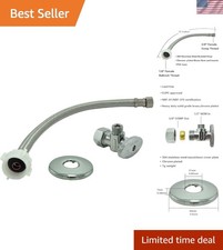 Toilet Connector Water Line Kit with 12" Length Long 3/8" COMP x 7/8" BC Toil...