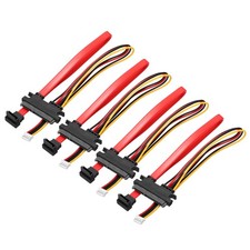 30cm PH2.0 4 Pin to SATA 7 15 Pin Power Cable, 4Pack 270 Degree SATA Right Angle