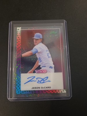 2026 LEAF VIVID BASEBALL JASON DECARO Clear Sparkle AUTO 1/1 North Carolina 