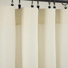Belgian Flax Curtain, Prewashed, Linen, Rich Cotton Blend...