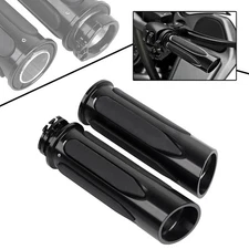 Black 1" Handlebar Hand Grips For Harley Sportster 883 Roadster XL883R XL883L