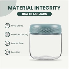 6-pack Glass Jars with Airtight Lids, 10oz Capacity