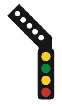 Train Tech TTDS5L DCC Signal (LH Feder) 4 Aspekte äußere Entfernung