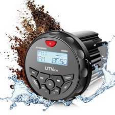 Boat Bluetooth Marine Stereo Radio AM FM Tuner for Boats, Golf Cart, ATV, UTV...