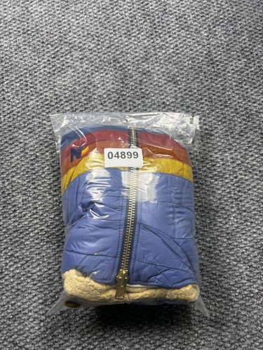 Aviator Nation Jacket Mens Small Rainbow Stripe Sherpa Lined Patch Zip Vintage - Picture 10 of 10