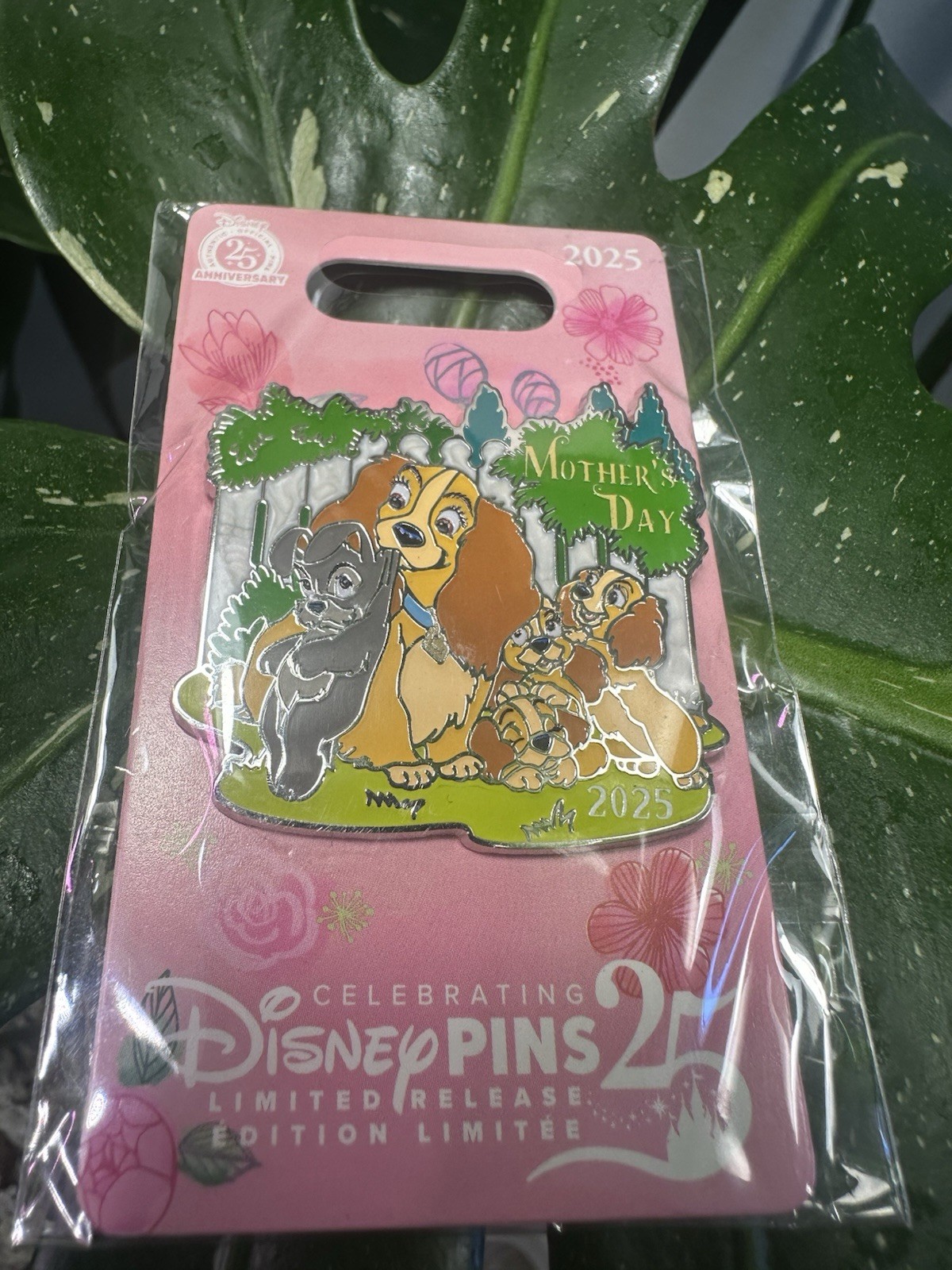 Disney Parks 2025 Celebrating 25 Years Lady & Tramp Mother’s Day 2025 LE Pin