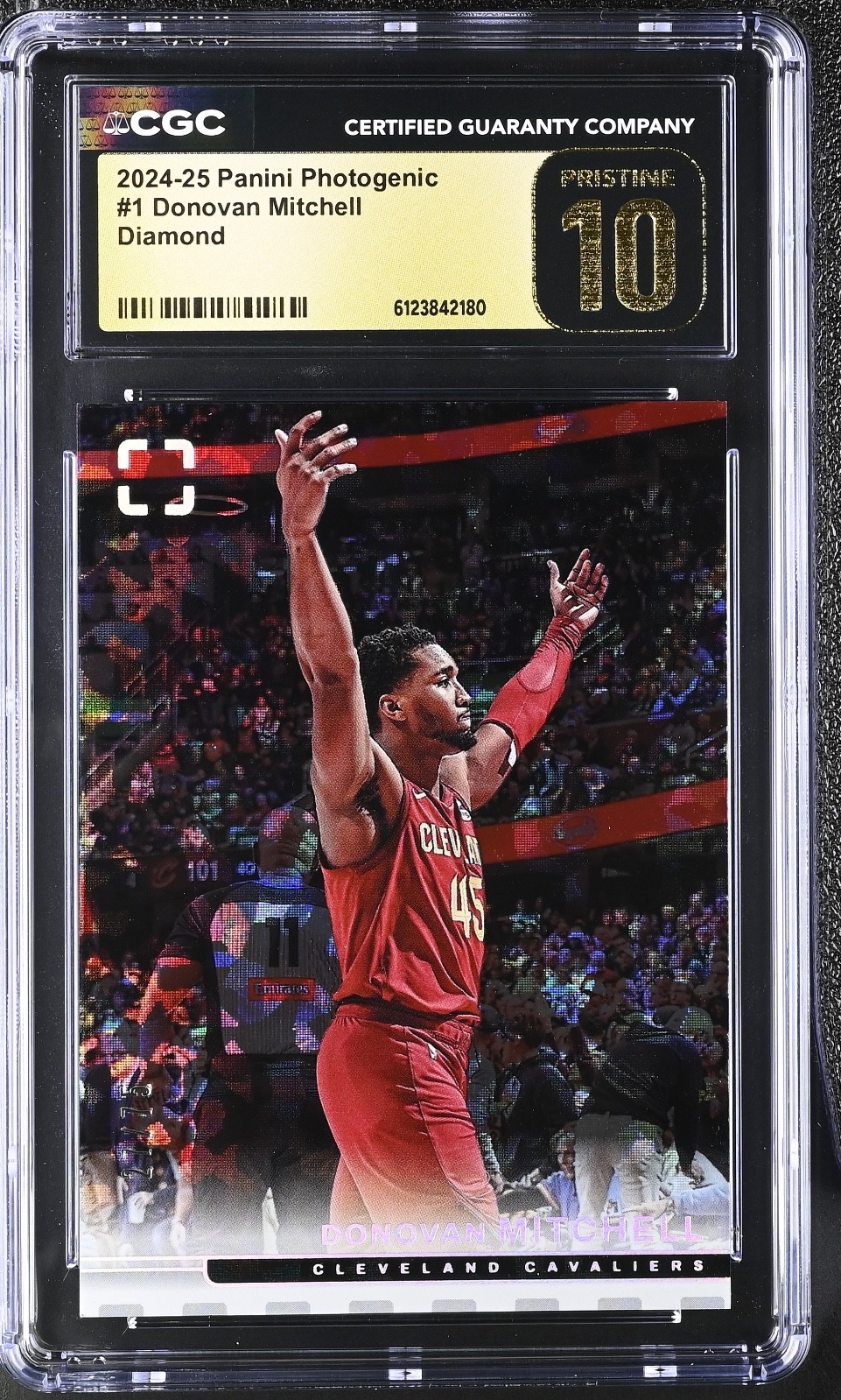 2024-25 Panini Photogenic - Donovan Mitchell #1 Diamond /75 Black Label 10 POP 1