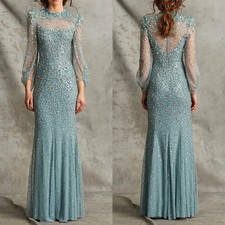 Classic Evening Dresses Mermaid Jewel Sequins Court Gown Party dresses Formal