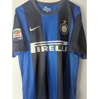 Inter Milan 2012-13 Home Zanetti Jersey Large Serie A Patched Nike