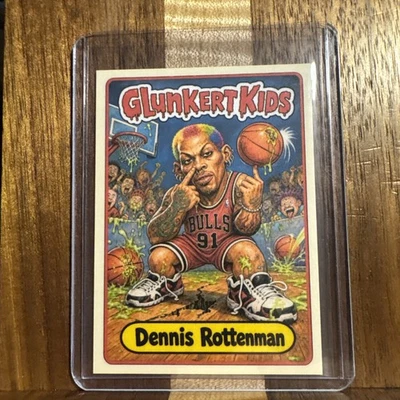 Glunkert Kids Dennis Rottenman Rodman Bulls NBA Gpk Parodie Kunstkarte - Bild 1 von 2