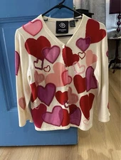 Vintage Michael Simon Heart Valentines Sweater🩷