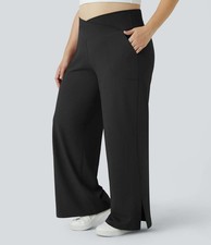 NWT Halara DayStretch Crossover Pocket Hem Plus Size Wide Leg Yoga Pants Size 1X