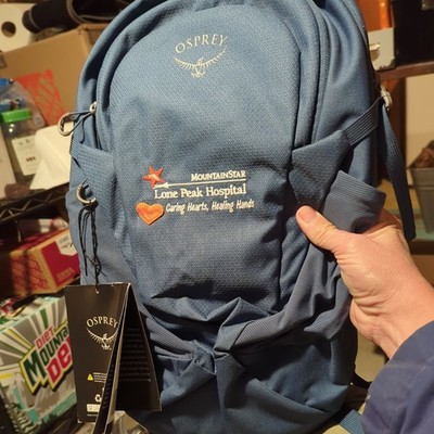 Osprey  Daylite Day pack  Commuter Backpack, Wave Blue branded embroidered 