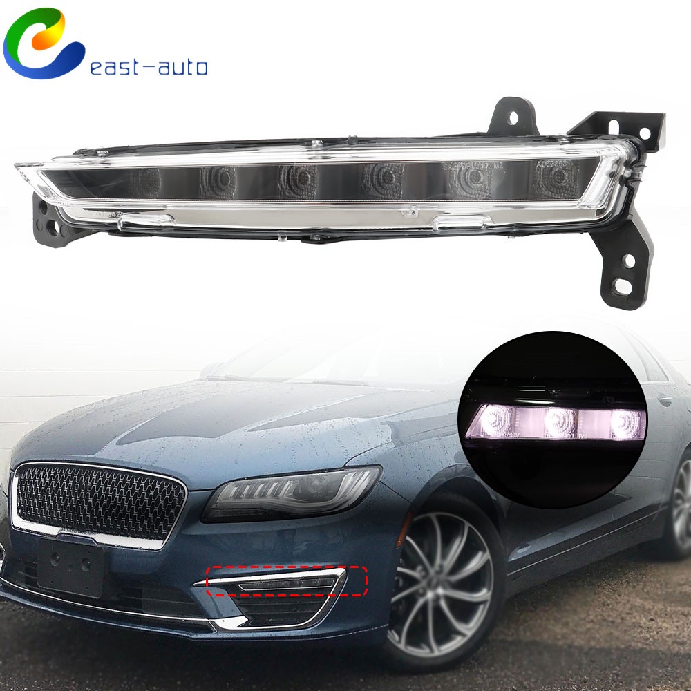 Driver Left Side For Lincoln MKZ 2017-2020 Fog Light Front Bumper Lamp Clear LED