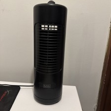 Black+Decker Mini Tower Fan Black Desktop Cooling Fan Compact Portable Quality. 