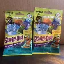 2 Playmobil Scooby-Doo Series 1 Ghost Card Sticker Blind Bag Mystery Figures NEW