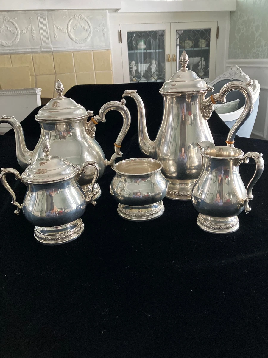 International Silver Antique US Sterling Silver Teapots, Coffee