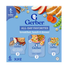 Toddler Food Variety 6 Pack, All Day Favorites, Breakfast, Lunch  Dinner