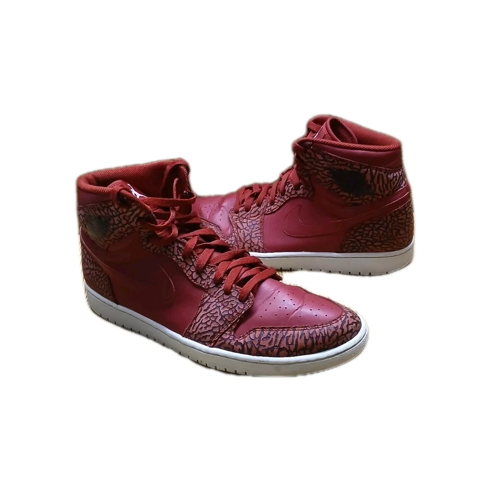 Zapatillas de baloncesto Air Jordan 1 retro altas rojas elefante 839115-600 para hombre EE. UU. 14 Foto 4 de 4