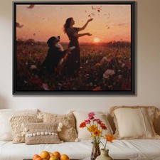 Oil Painting Dog Artwork Bernese Mountain Dog Canvas Floral Decor Wall Art