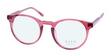 NEW DIFF SAWYER BLUE LIGHT LENS GLASSES OVAL MUL 47-22-145 METAL  PLASTIC