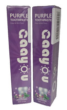 3 Pack Caayou Purple Toothpaste Teeth Whitening Removes Stains Grape Mint 2.1 oz
