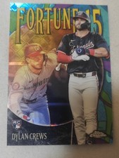 2025 Topps Chrome Logofractor Dylan Crews #F15-11 Fortune 15 Refractor Nationals