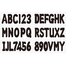 3 Inch Boat Registration Numbers Letters Decals 4 Sets Light Weight Waterpr...