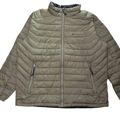 Columbia Powder Lite Omni-Heat Puffer Jacket Green XL Gorpcore Hiking Winter