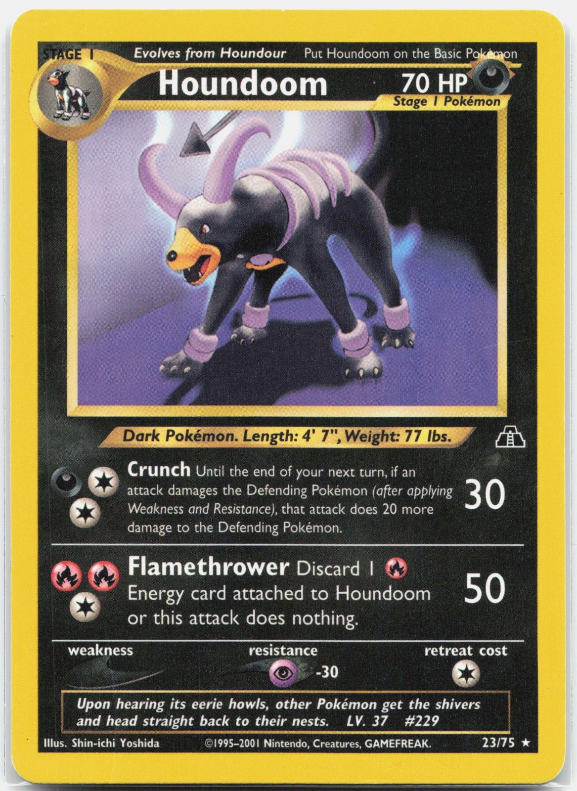 Houndoom (23) Rare Neo Discovery N2 Darkness Unlimited 23/75 2001 LP