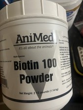 Animed Biotin 100 Powder Horse Supplement 2.5 Lb Null
