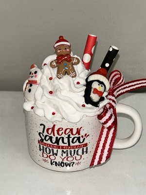 DEAR SANTA HOW MUCH DO YOU KNOW Mini Mug Dessert Display Fake Faux Food Cup