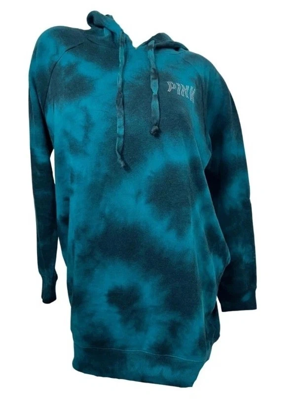 UNDERCOVER Victoria's Secret Rosa Felpa Abito Strass Felpa Pullover Tie Dye XL