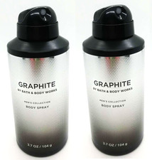 2-Pack Bath Body Works Graphite Body Spray For Men Men's Collection 3.7 oz