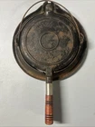 Antique Wagner #7 1910 Cast Iron Waffle Maker Low Base Rare.  Used Antique