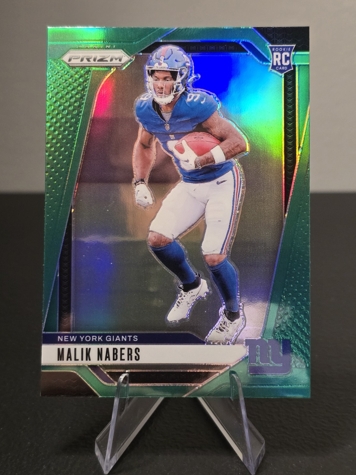 2024 Panini Prizm - Rookies Malik Nabers #370 Green Prizm (RC)
