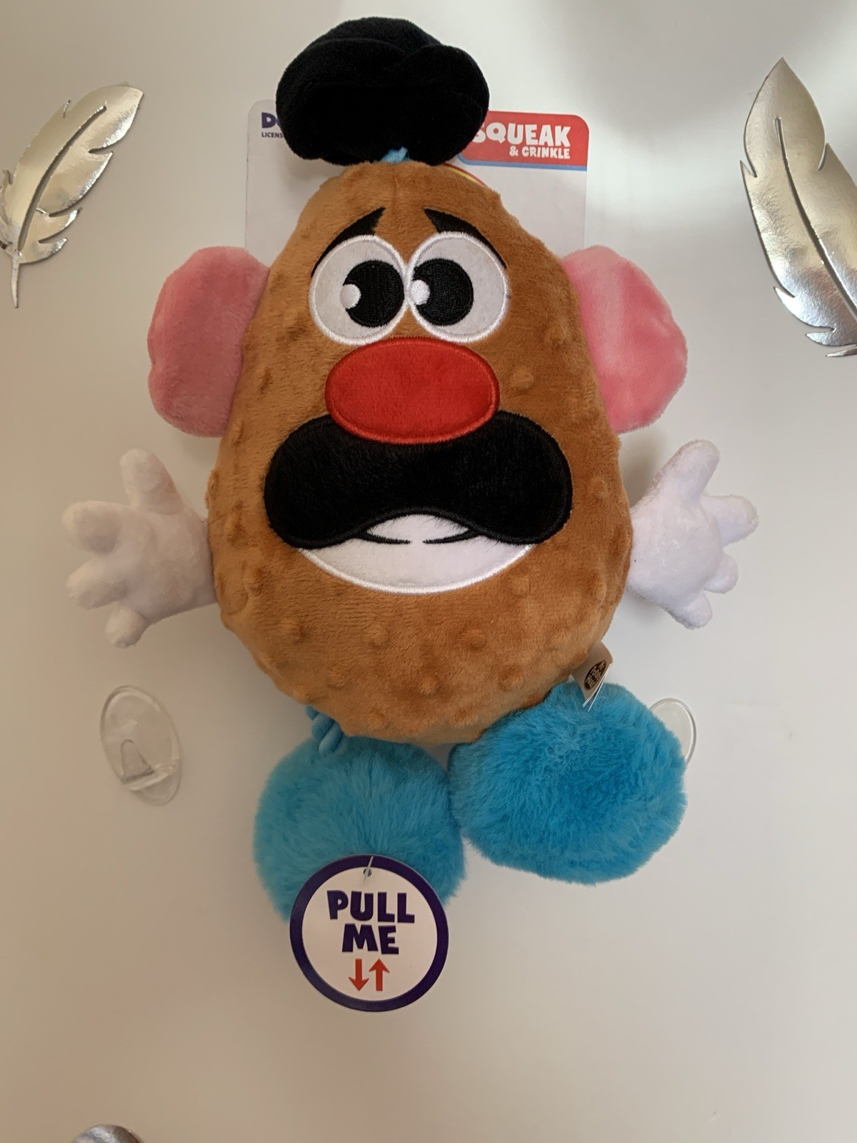 Hasbro Mr. Potato Head Squeaky & Rope Dog Toy
