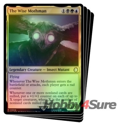 Foil The Wise Mothman X4 M/NM Magic: The Gathering MTG Universes Beyond: Fallout