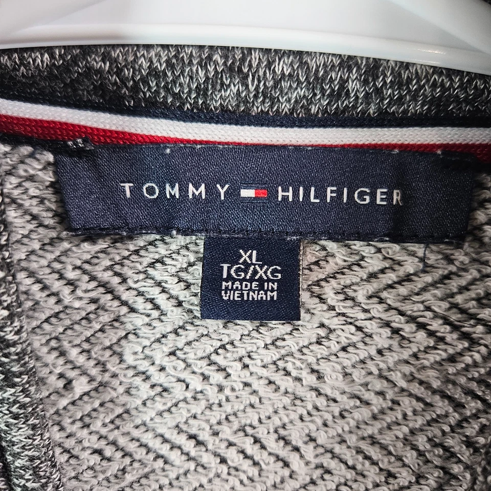 Tommy Hilfiger Chaqueta Blazer Frente Abierto Mujer XL Estilo Militar Negro Borde Gris Foto 3 de 4