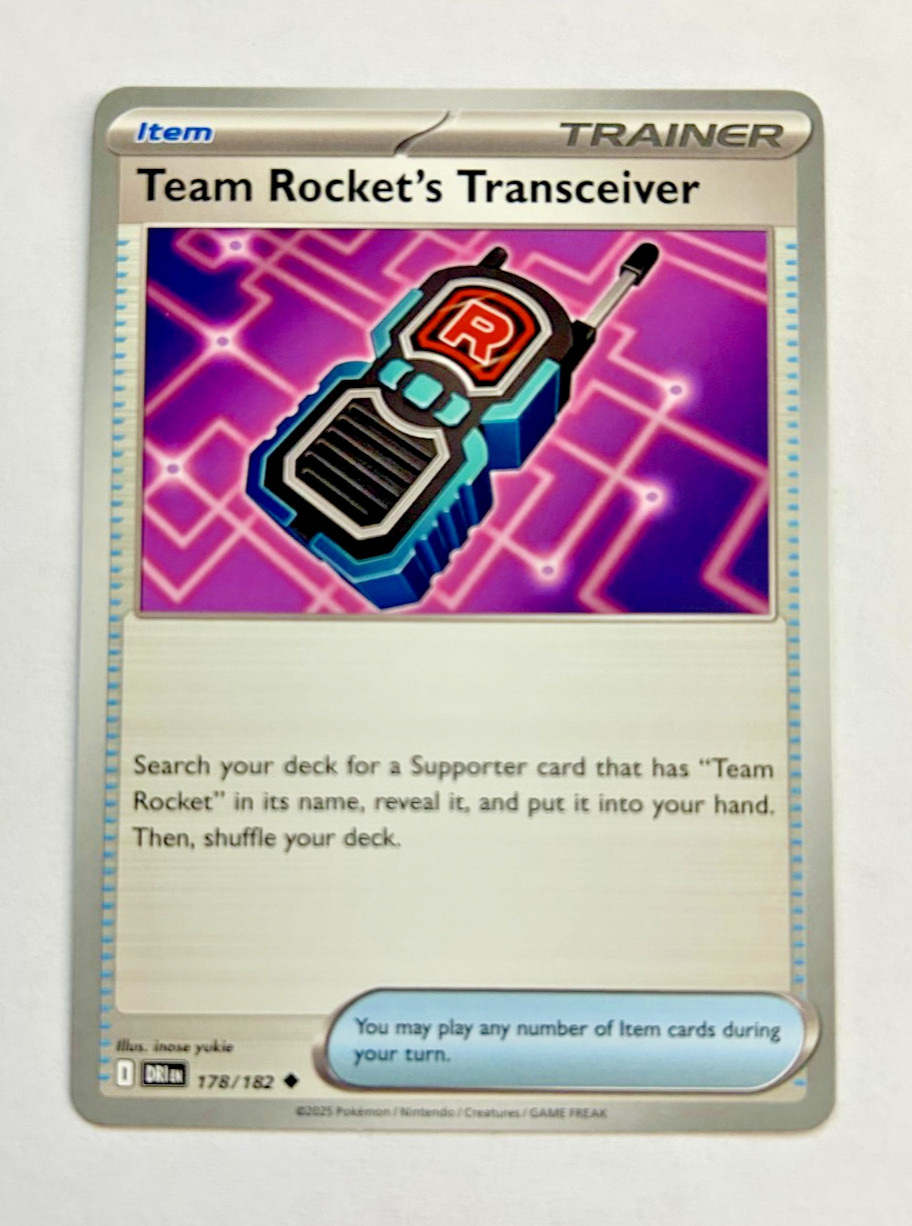 Team Rocket's Transceiver Uncommon SV10: Destined Rivals 178/182 NM Pokemon NM