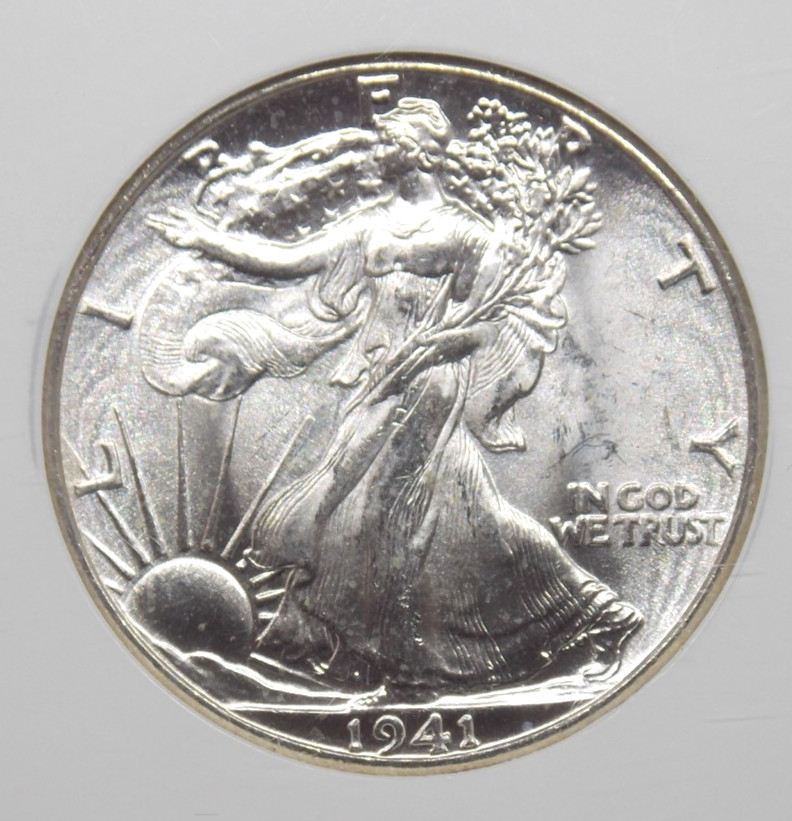 1941 "P" Walking LIBERTY Half Dollar 50c NGC MS64 #002 Uncirculated BU ECC&C Inc