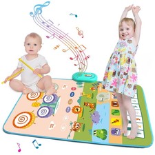 80x50cm Music Play Mat for Kids Toddlers Floor Piano Keyboard Drum Toys Dance Ma