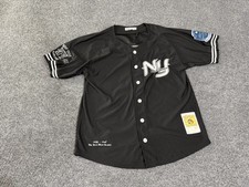 New York Black Yankees Jersey Mens Medium Black Negro Leagues Baseball Headgear