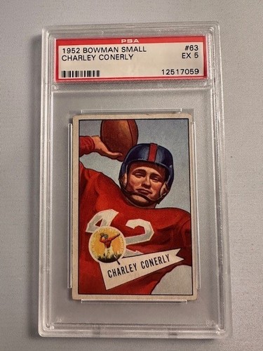 1952 Bowman Small #63 Charley Conerly Football Giants PSA 5 - Picture 1 of 2