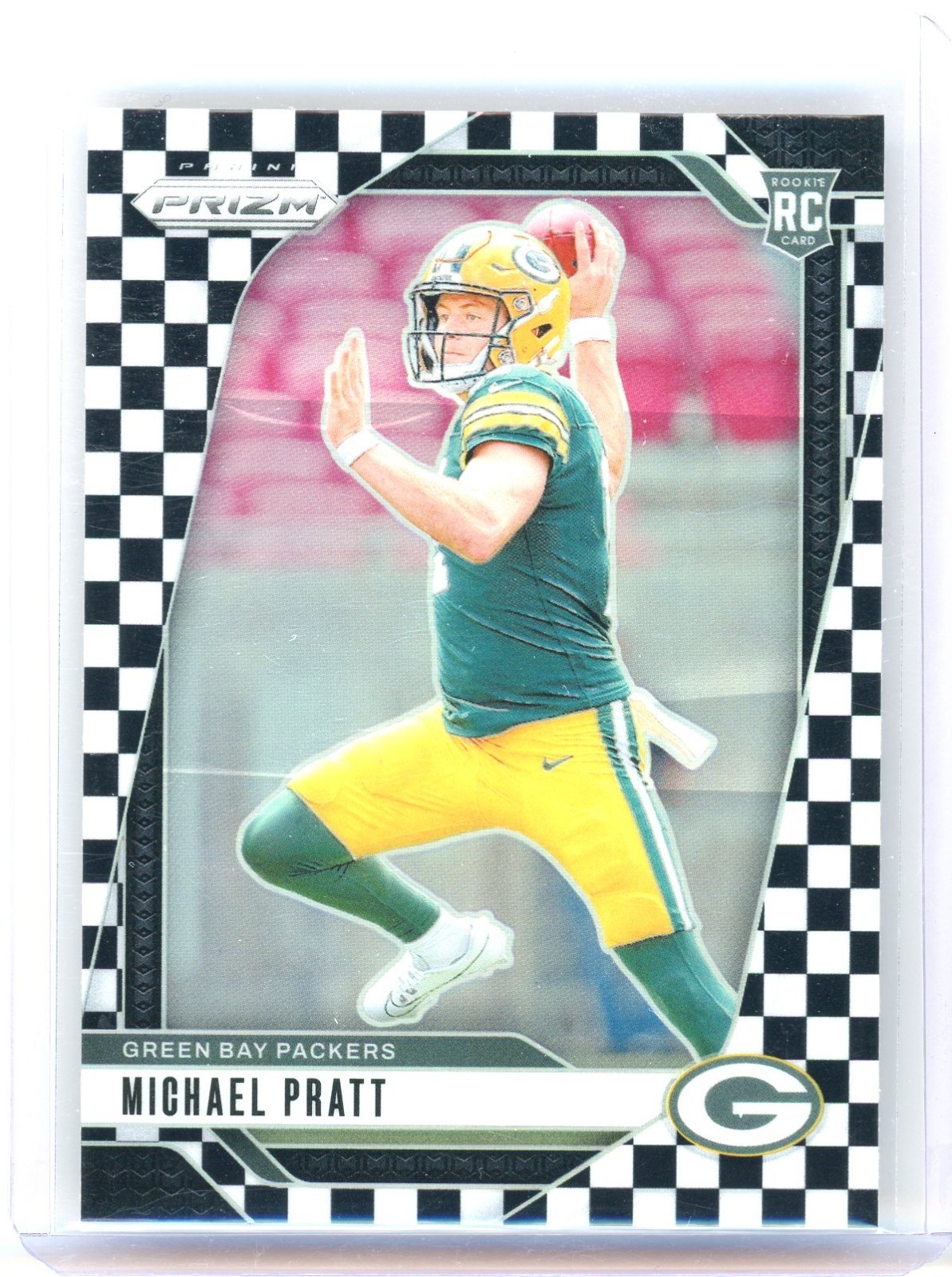 2024 Panini Prizm Michael Pratt #379 Black & White Checkerboard