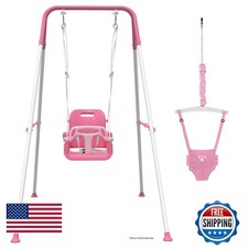 Yozoia 2 in 1 Toddler Swing  Baby Jumper for Outdoor Indoor Use