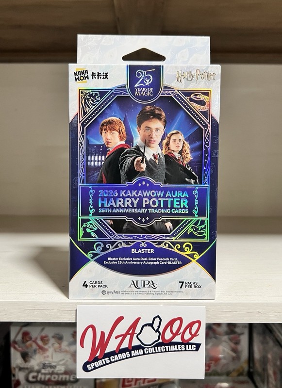 2026 Kakawow Aura Harry Potter 25th Anniversary Sealed Blaster Trading Card Box