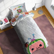 CoComelon Twin Size Comforter Set - 5 Piece Kids Bedding Includes Comforter, ...