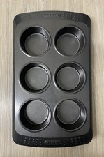 Image of Pyrex Magic Non-Stick 6 Cup Muffin & Cupcake Tray - Carbon Steel - Brand New